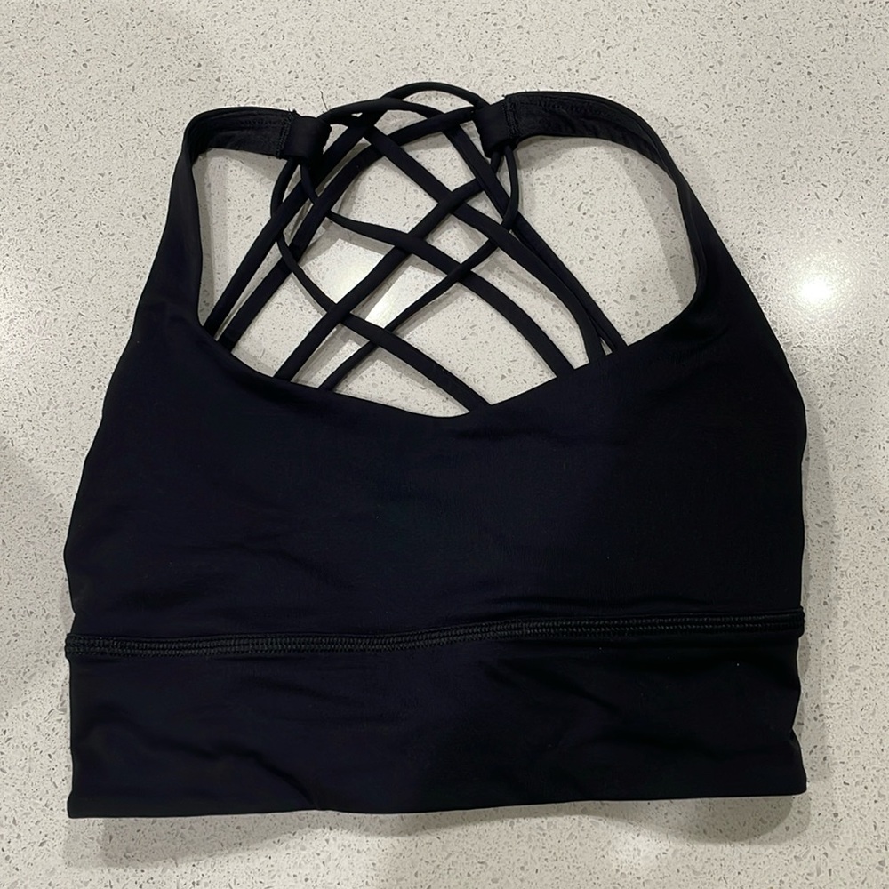 Size 2 Free to Be Longline Bra in Black